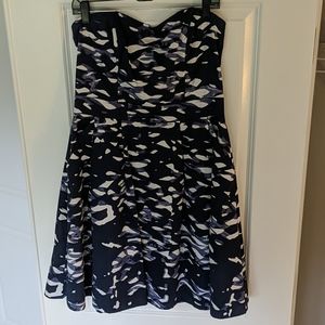 H&M Printed Strapless Dress - 14